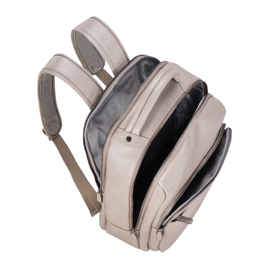 Echtleder Grau Vintage Rucksack Laptoptasche Reiserucksack - Capri - Image 4