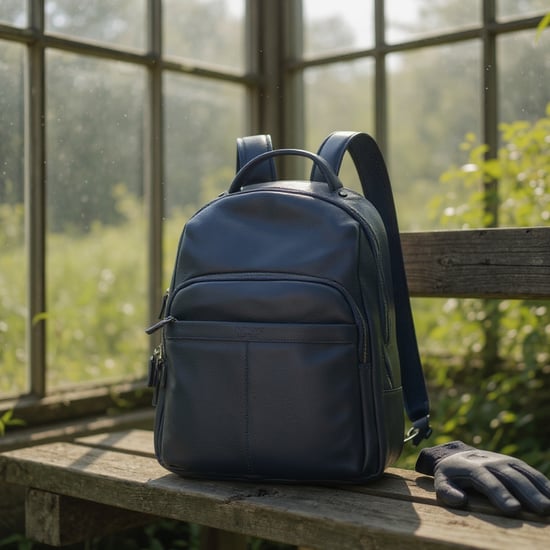 Echtleder Marineblau Vintage Rucksack Laptoptasche Reiserucksack - Capri - Image 6