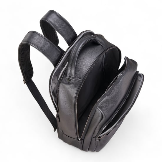 Echtleder Schwarz Vintage Rucksack Laptoptasche Reiserucksack - Capri - Image 6