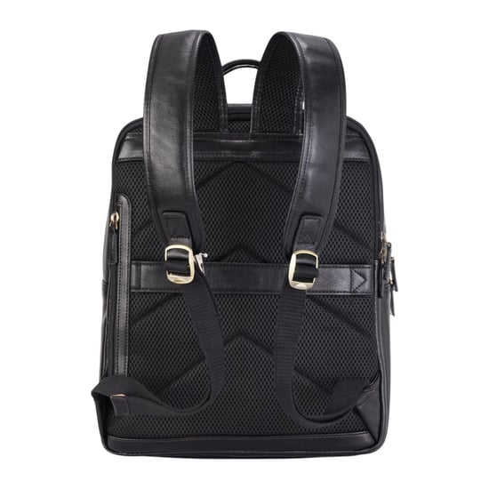 Echtleder Schwarz Vintage Laptop Rucksack Reisetasche - Cove - Image 6