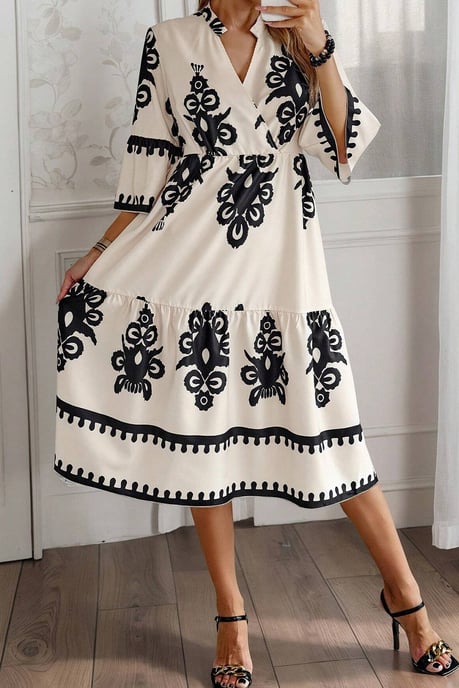 Blumendruck Midi Kleid - Image 4