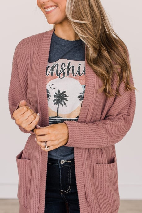 Waffelstrickcardigan im entspannten Schnitt - Image 4