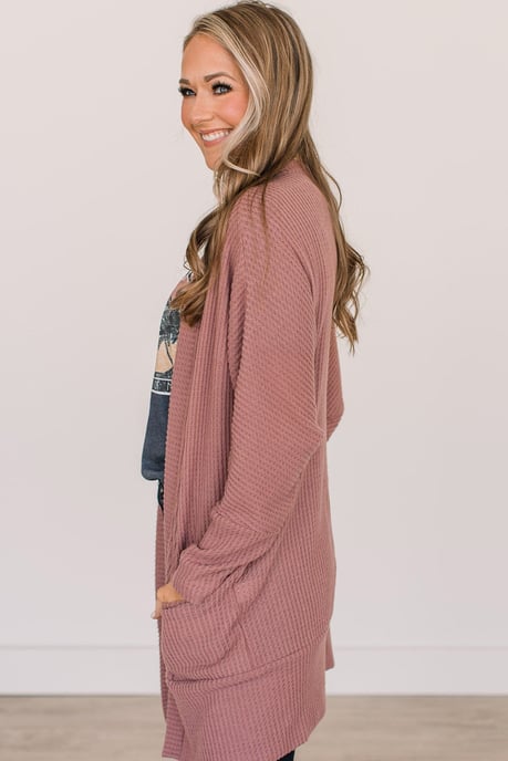 Waffelstrickcardigan im entspannten Schnitt - Image 6