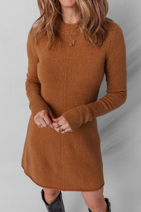 Strick A-Linien Langarmkleid - Image 1