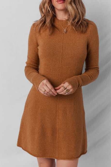 Strick A-Linien Langarmkleid - Image 3