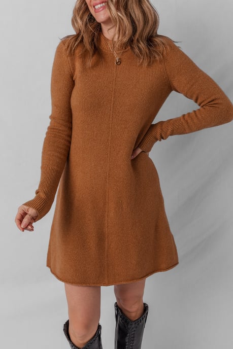 Strick A-Linien Langarmkleid - Image 4