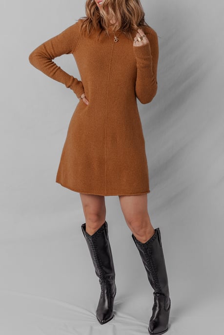Strick A-Linien Langarmkleid - Image 5