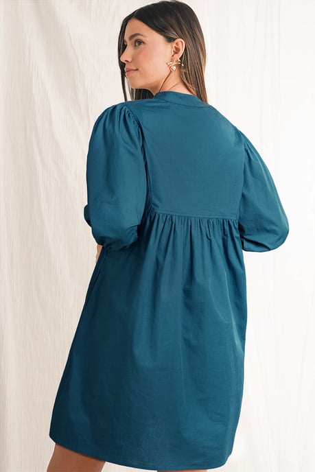 Mini Kleid V-Ausschnitt 34 Ärmel - Image 2