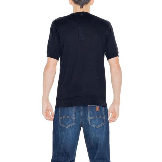 Hamaki-Ho Kurzarmpullover aus Merinowolle - Marineblau - Image 2