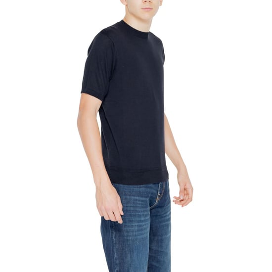 Hamaki-Ho Kurzarmpullover aus Merinowolle - Marineblau - Image 3