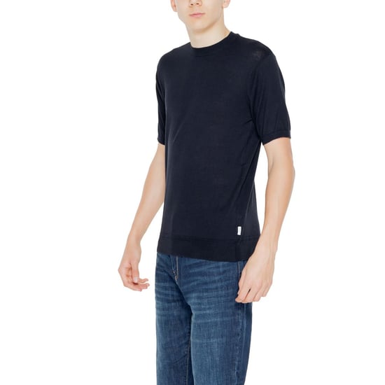 Hamaki-Ho Kurzarmpullover aus Merinowolle - Marineblau - Image 4