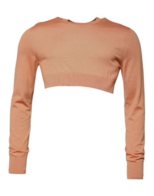 Gekürzter Strickpullover mit langen Ärmeln - Image 1