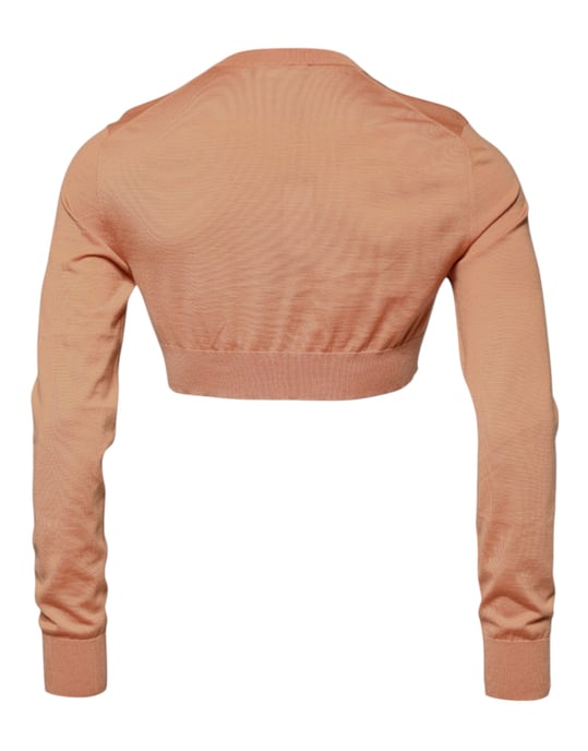 Gekürzter Strickpullover mit langen Ärmeln - Image 5