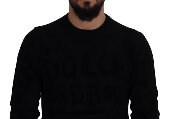 Schwarzer Graffiti-Print Pullover Tsh83110 - Image 2