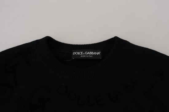 Schwarzer Graffiti-Print Pullover Tsh83110 - Image 6