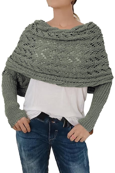 Übergroßer Strickspitzen-Cardigan Pullover - Image 2