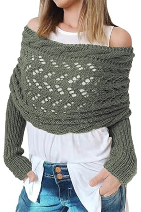 Übergroßer Strickspitzen-Cardigan Pullover - Image 4