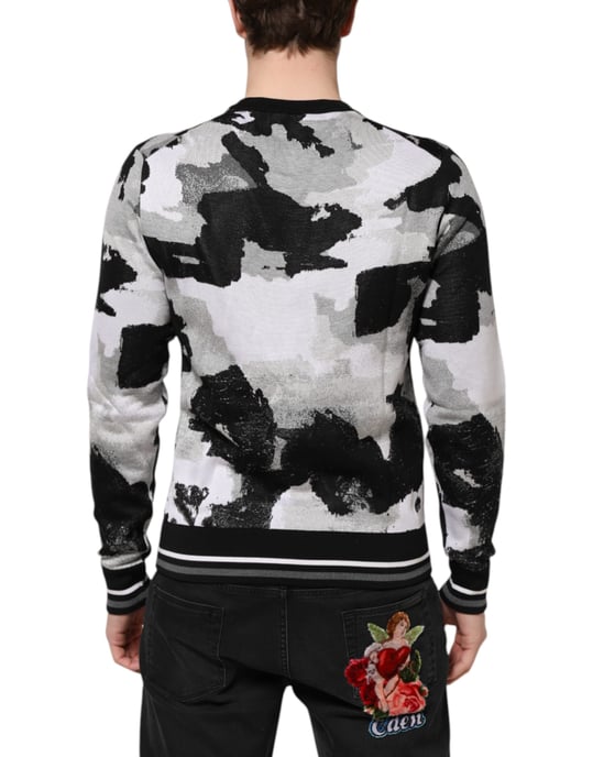 Bedruckter Baumwoll-Pullover mit langen Ärmeln - Image 4