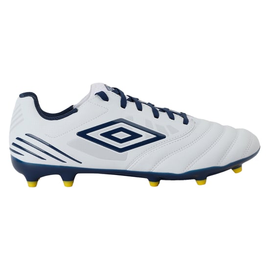Umbro - Herren Fußball-Stiefel "Tocco IV Club FG" (Weiß/Poseidon/Kräftiges Gelb) - Image 3