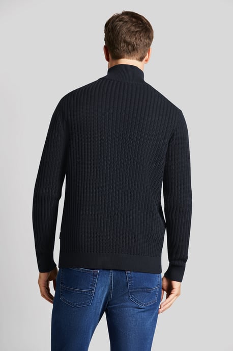Bugatti Herren Strickjacke mit einem Materialmix - Image 2