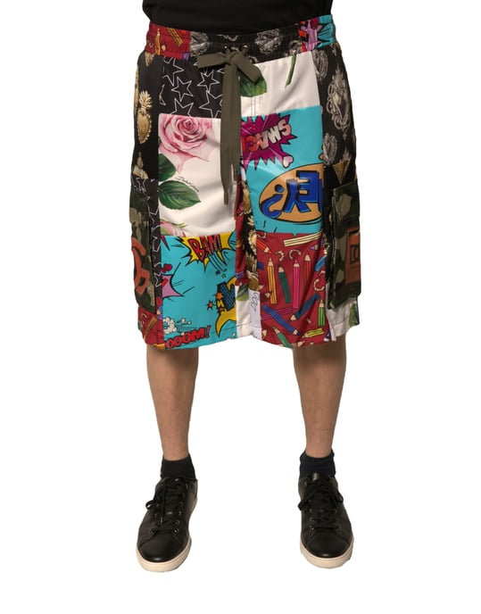 Patchwork-Shorts Multicolor-Stil - Image 1