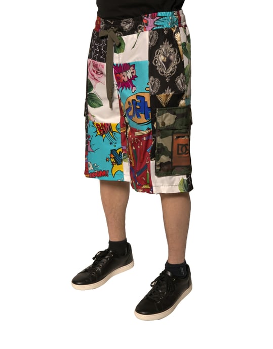 Patchwork-Shorts Multicolor-Stil - Image 3