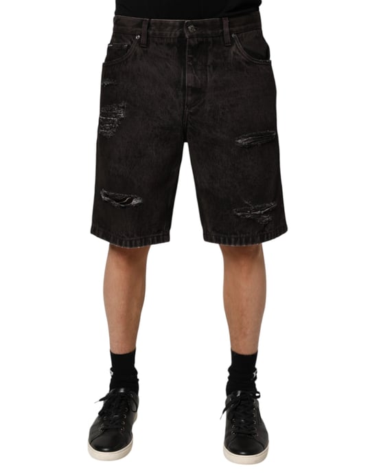 Abgewetzte Ripped Jeansshorts - Image 2