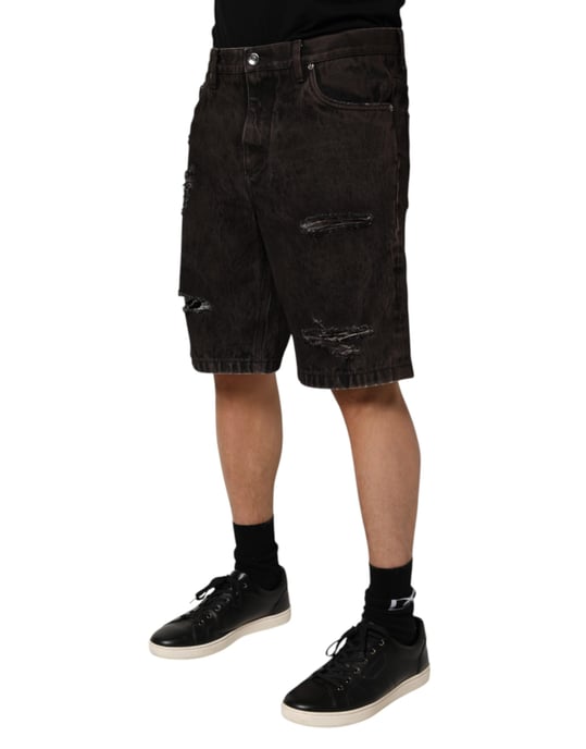 Abgewetzte Ripped Jeansshorts - Image 3