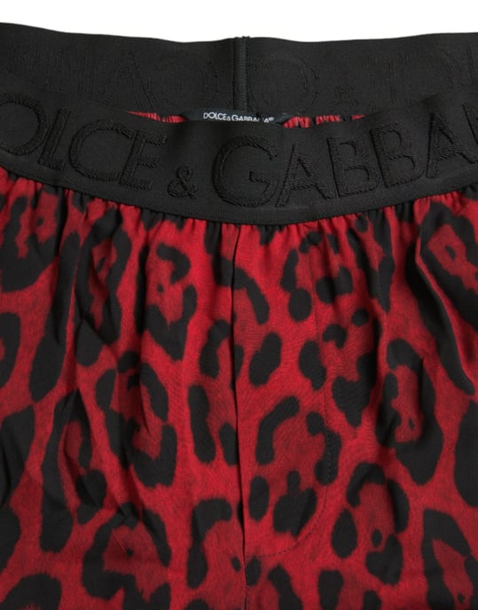 Rote Leopardenmuster Shorts Stil Pan75018 - Image 5
