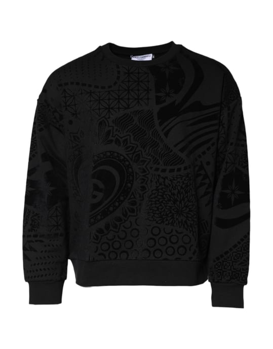 Samt-Print Rundhals-Sweatshirt - Image 2