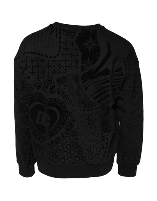 Samt-Print Rundhals-Sweatshirt - Image 3