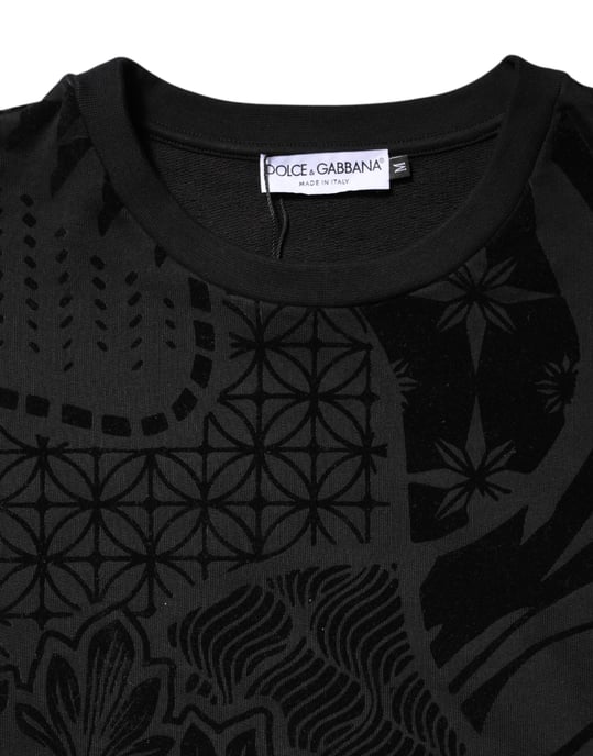Samt-Print Rundhals-Sweatshirt - Image 4