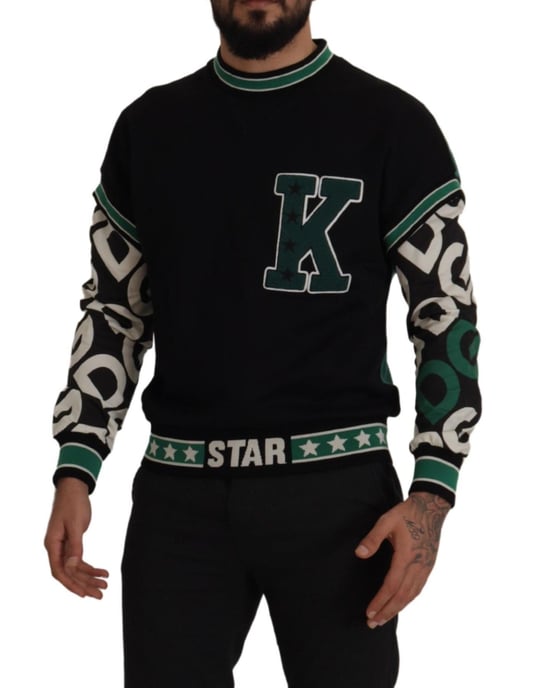Schwarzes Baumwoll-Sweatshirt mit Rundhalsausschnitt - Image 5
