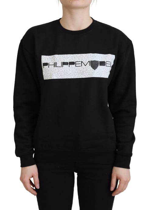 Schwarzes Sweatshirt mit grafischem Druck - Image 1