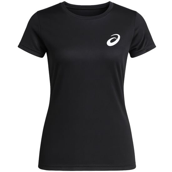 Asics Logo Damen Schwarz T-Shirt - Image 1