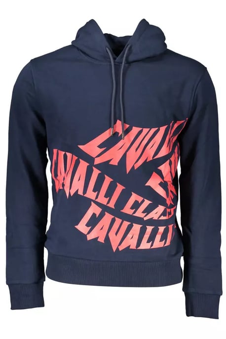 Cavalli Class Kapuzenpullover Marineblau mit rotem Logo - Image 1