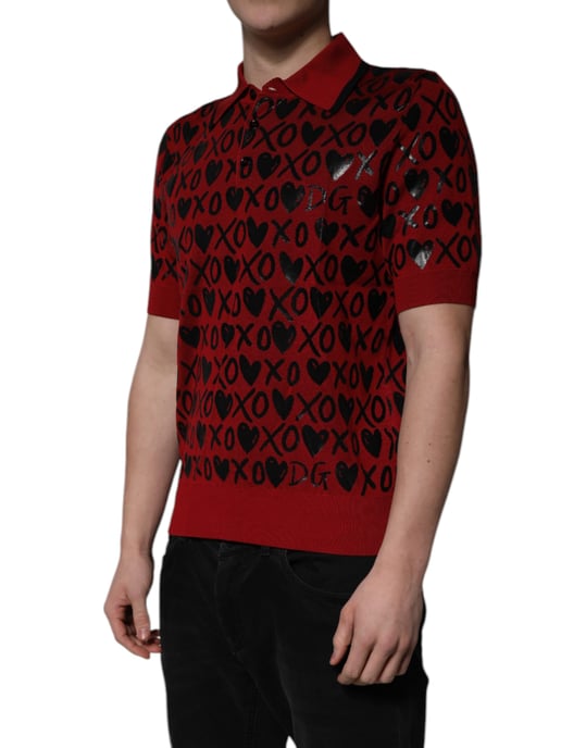 Kurzarm Polo-Shirt Xoxo-Muster - Image 3