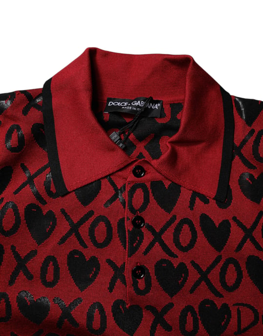 Kurzarm Polo-Shirt Xoxo-Muster - Image 6