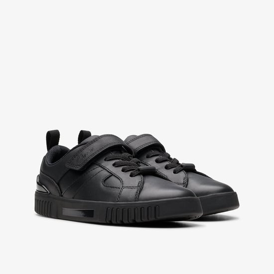 Oslo Sky Kinder Schwarz Leder Schuhe - Image 4