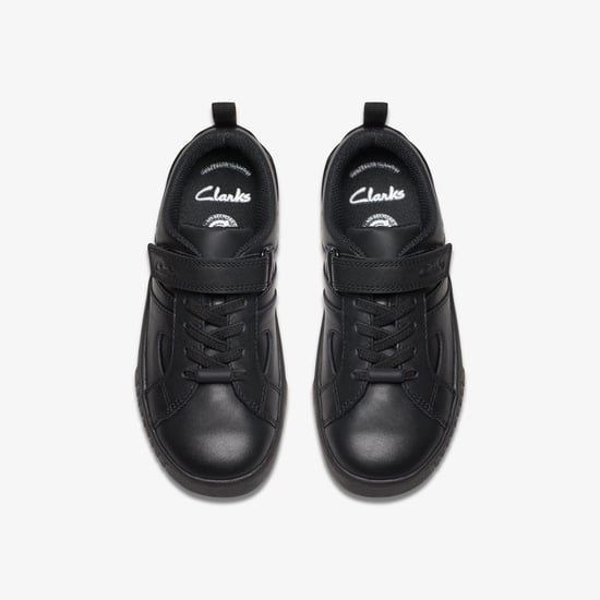 Oslo Sky Kinder Schwarz Leder Schuhe - Image 6