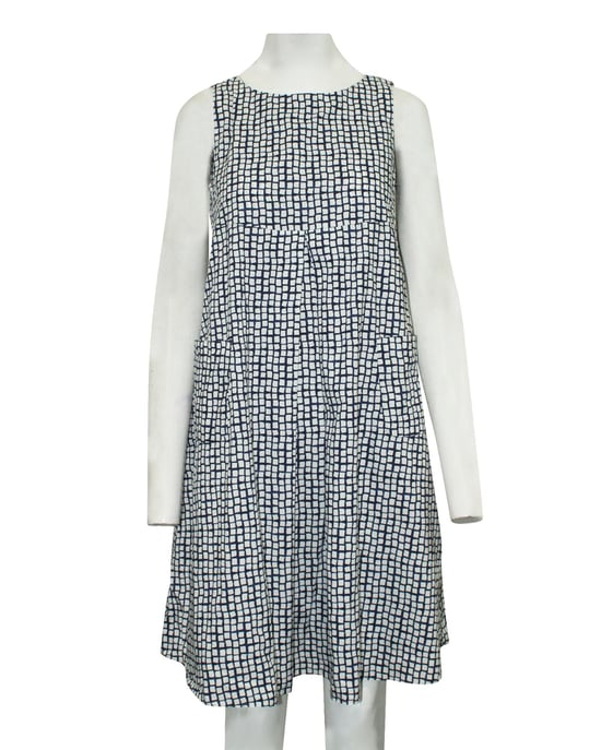 Blaues Entwurf Lässiges Shift-Kleid - Image 2