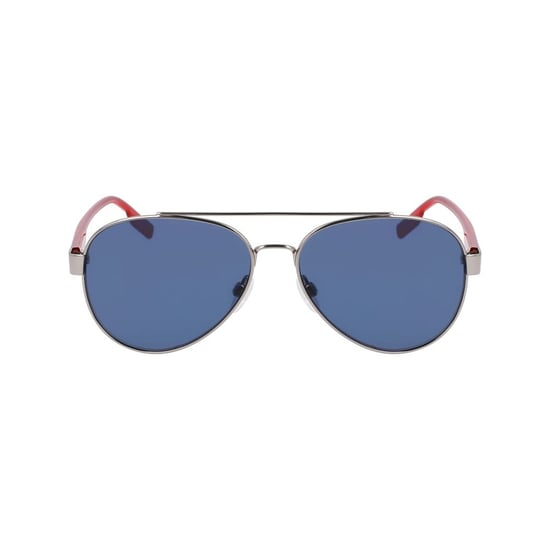 Aviator-Sonnenbrille mit Metallrahmen und roten Akzenten - Image 1