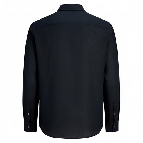 Jack And Jones Herren Leinenhemd (Schwarz) - Image 2