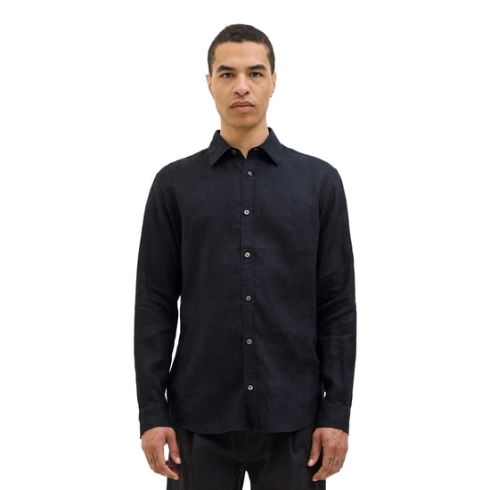 Jack And Jones Herren Leinenhemd (Schwarz) - Image 3