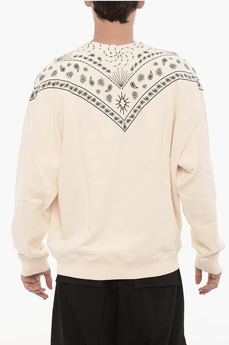 Rundhals-Sweatshirt mit Bandana-Motiv in Schwarz & Weiß - Image 2