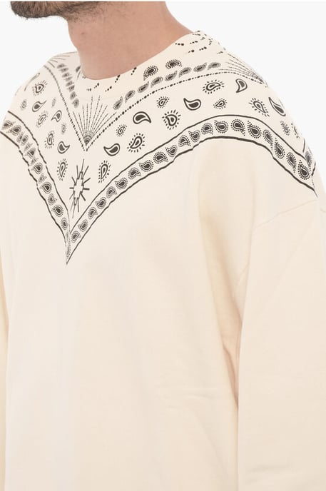 Rundhals-Sweatshirt mit Bandana-Motiv in Schwarz & Weiß - Image 3