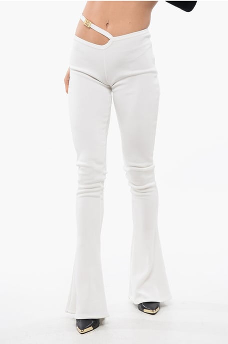 Flared-Fit Leggings mit Cut-Out in Beige - Image 1