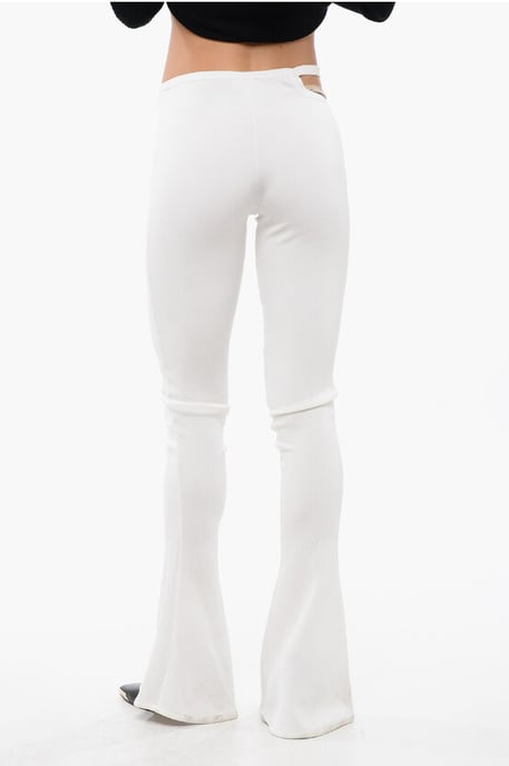 Flared-Fit Leggings mit Cut-Out in Beige - Image 2