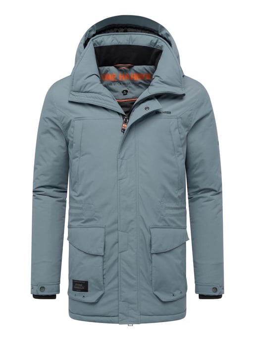 Stone Harbour Herren Parka Wadiim mit Kapuze & Zwei-Wege-Reißverschluss - Image 1