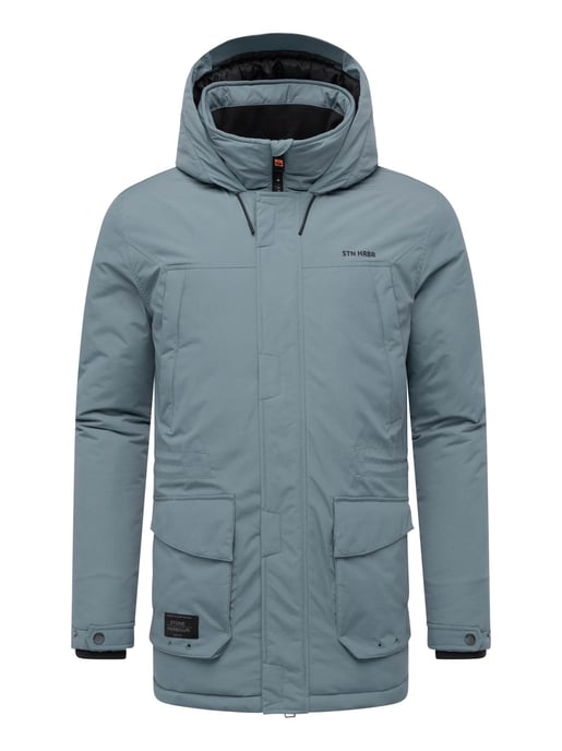 Stone Harbour Herren Parka Wadiim mit Kapuze & Zwei-Wege-Reißverschluss - Image 2